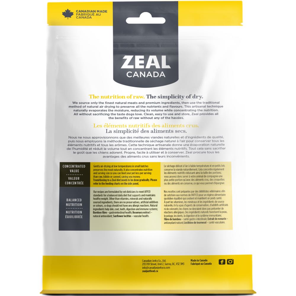 Zeal Canada Gently Air-Dried Chicken Recipe Dry Dog Food 1lb