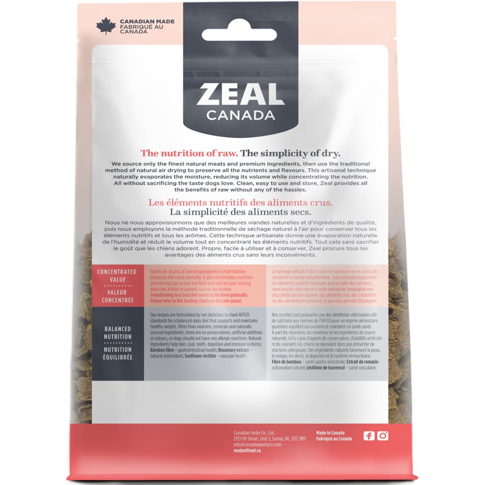 Zeal Canada Gently Air-Dried Salmon Recipe Dry Dog Food 1lb