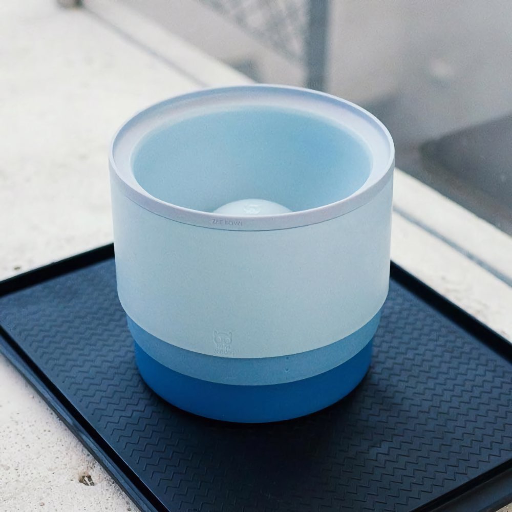 Zee.Dog Zee.Bowl Adjustable Dog Bowl (Soft Blue)