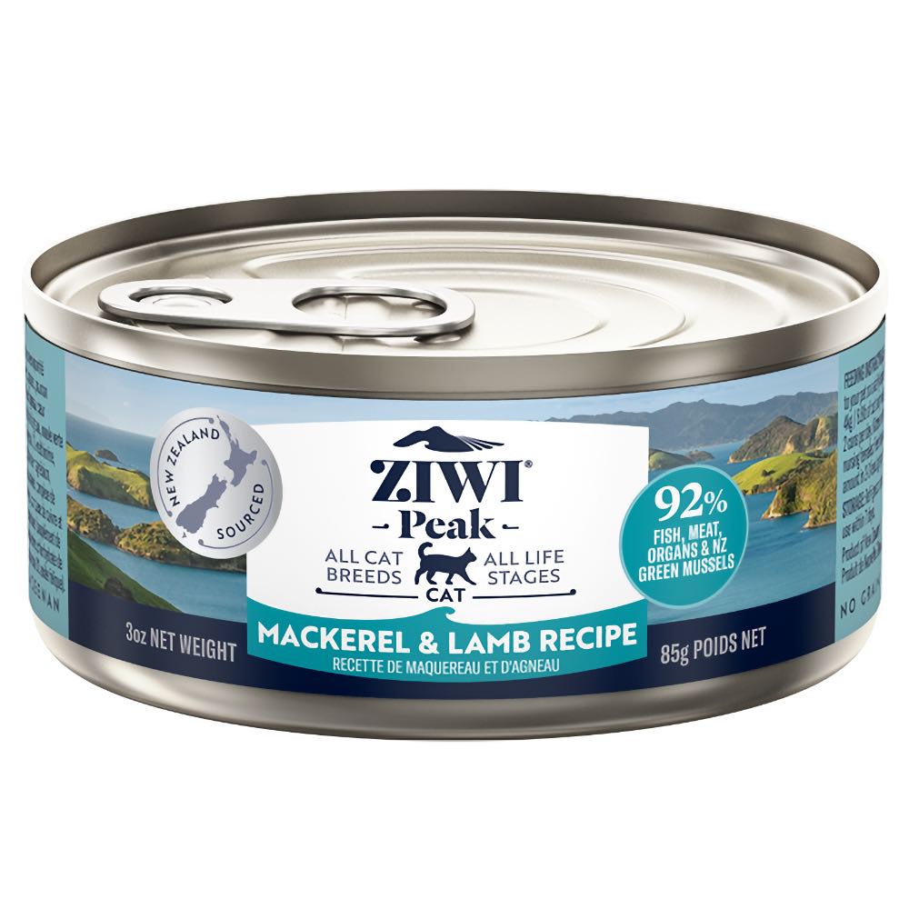 20% OFF: ZiwiPeak Mackerel & Lamb Grain-Free Canned Cat Food 85g