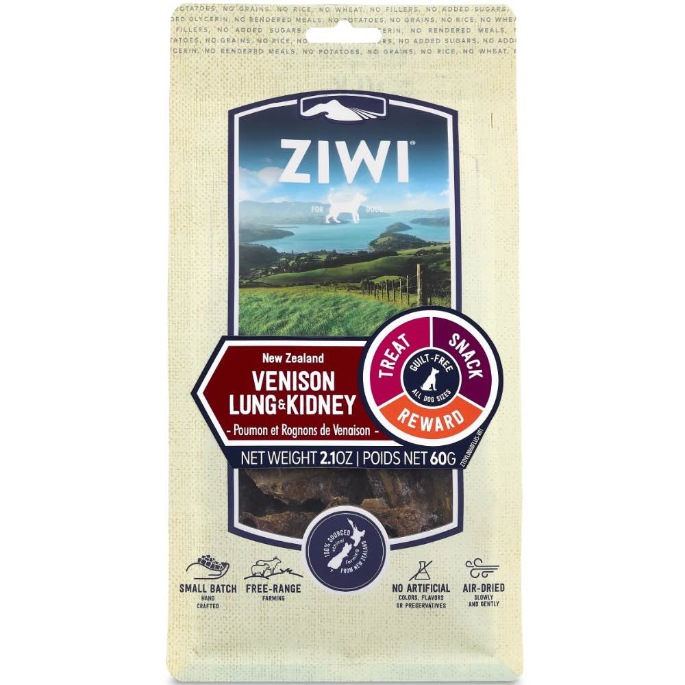 20% OFF: ZiwiPeak Venison Lung & Kidney Air-Dried Dog Treats 60g