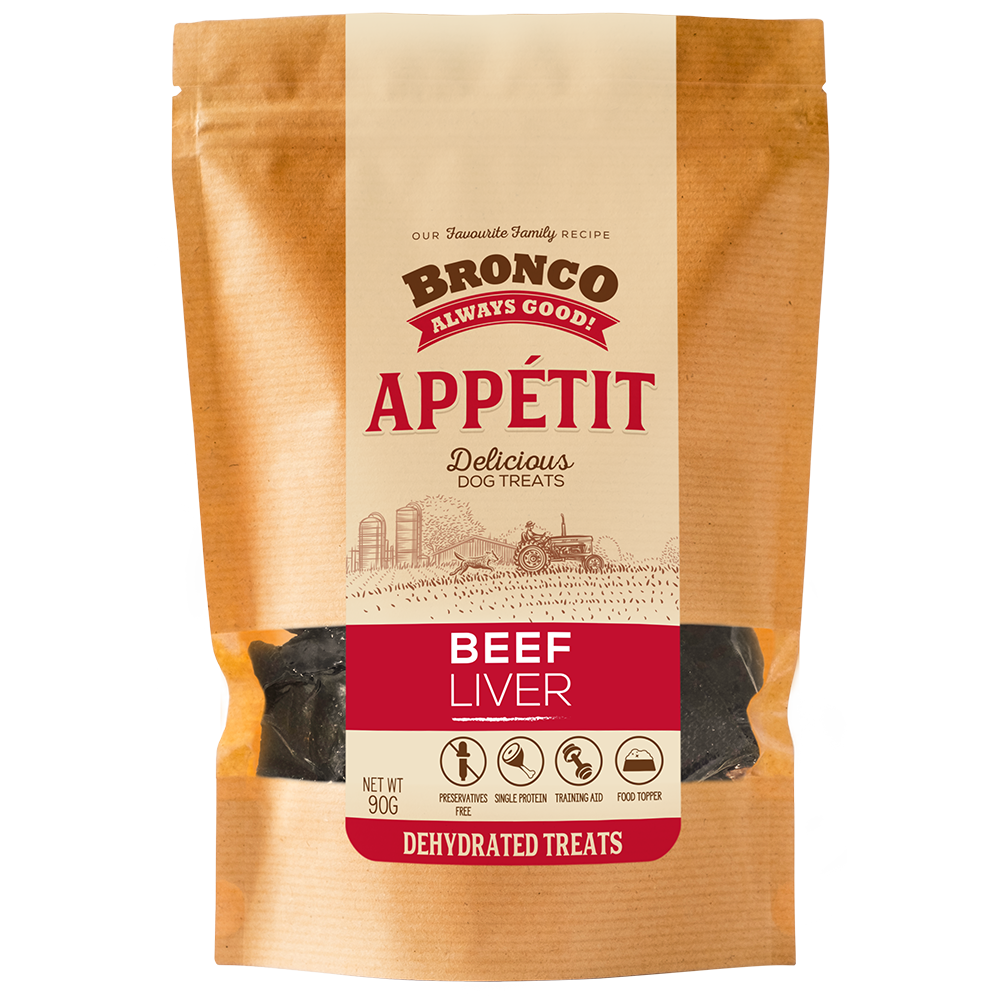 Bronco Appetit Beef Liver Dehydrated Dog Treats | Kohepets