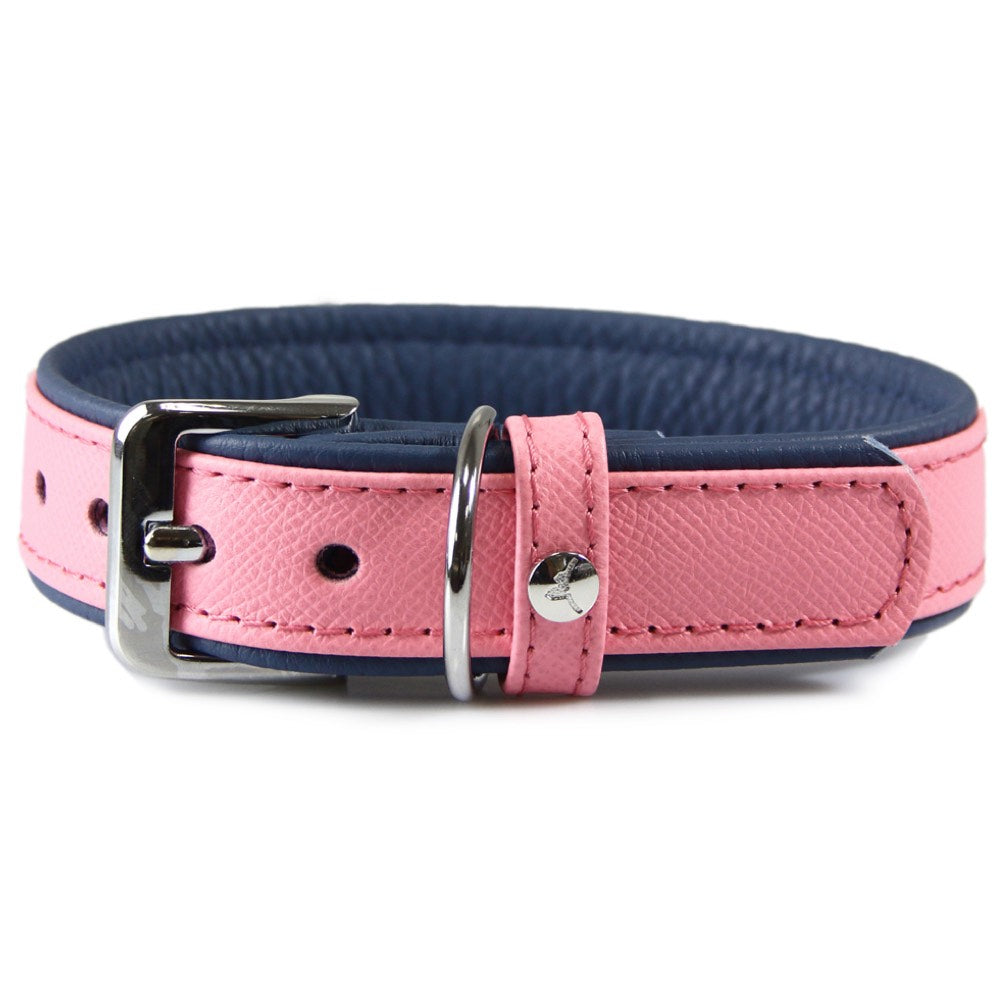 Das Lederband Firenze Leather Dog Collar (Candy/Sapphire) | Kohepets