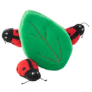 Zippypaws Zippy Burrow Ladybugs in Leaf Dog Toy