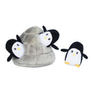 ZippyPaws Zippy Burrow Penguin Cave Plush Dog Toy